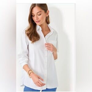 Lilly Pulitzer relaxed blouse in resort white size XL